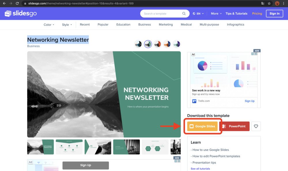 SlidegoのテーマNetworking Newsletter